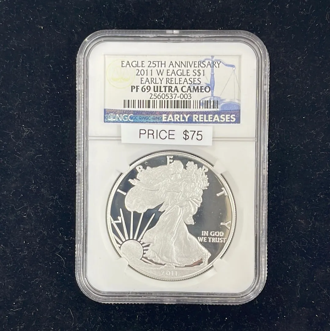 2011 W Eagle Silver Dollar PF69 Ultra Cameo - NGC