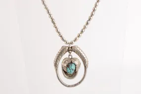 21" 925 Silver Turquoise Necklace (74.84g.)