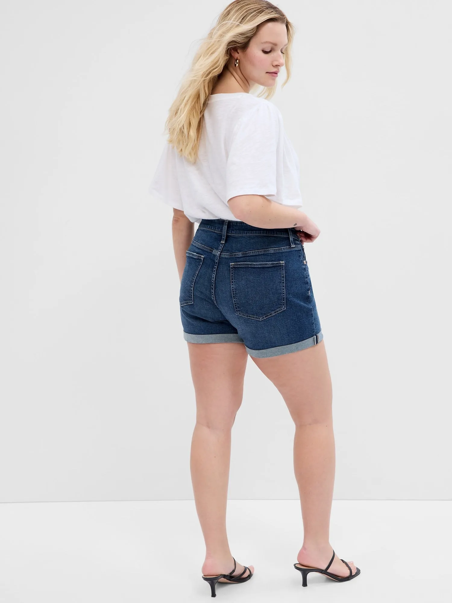 5" Mid Rise Denim Shorts With Washwell