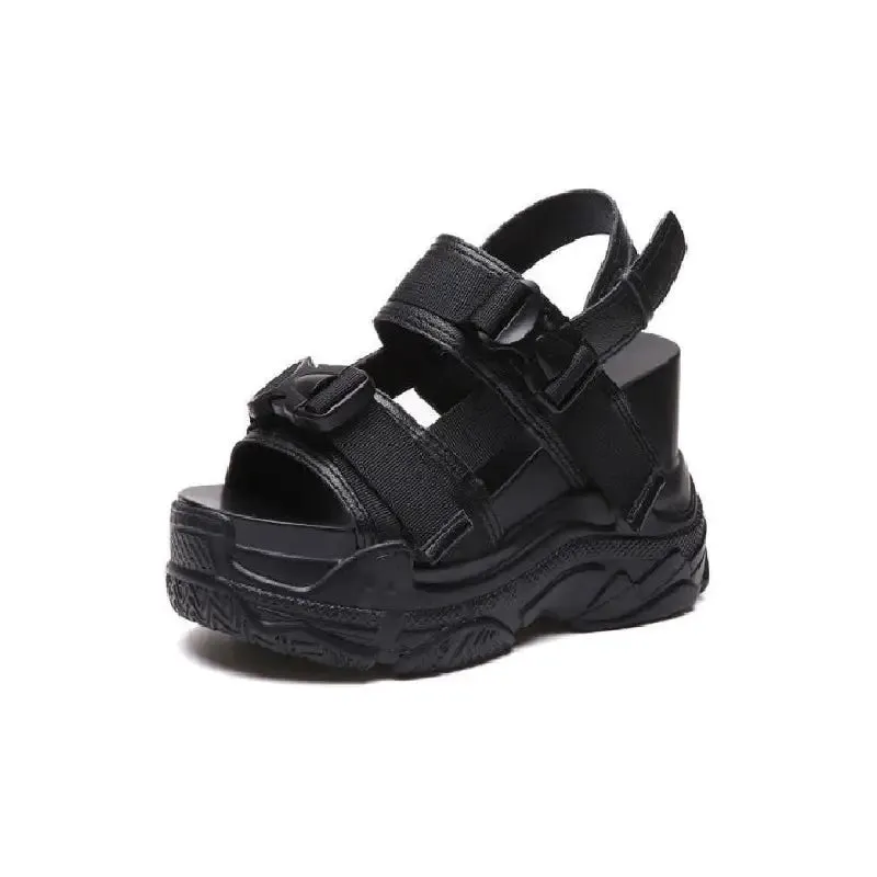 Aesthetic Vegan Platform Sandals