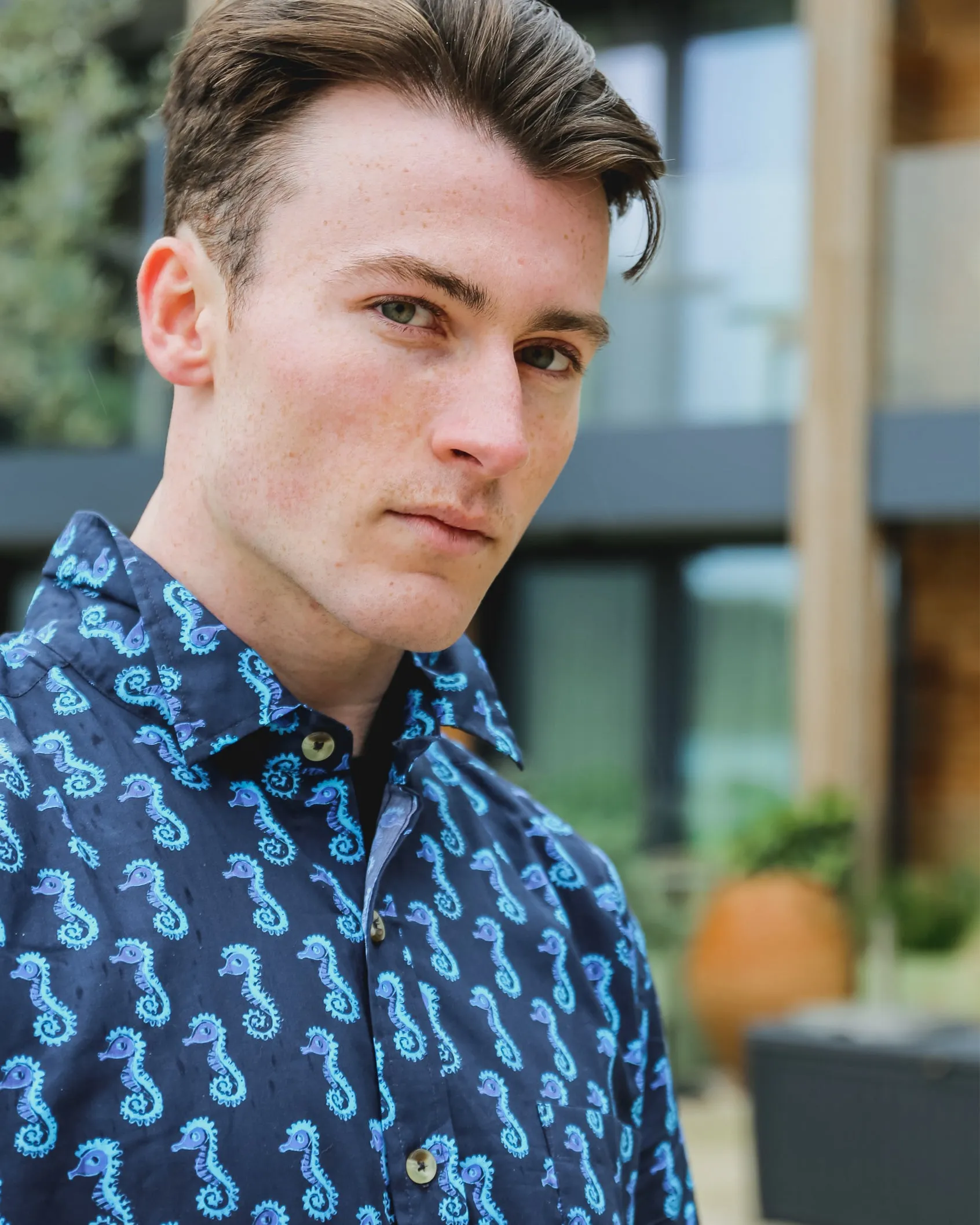 Aloft Navy Seahorse Beach Shirt