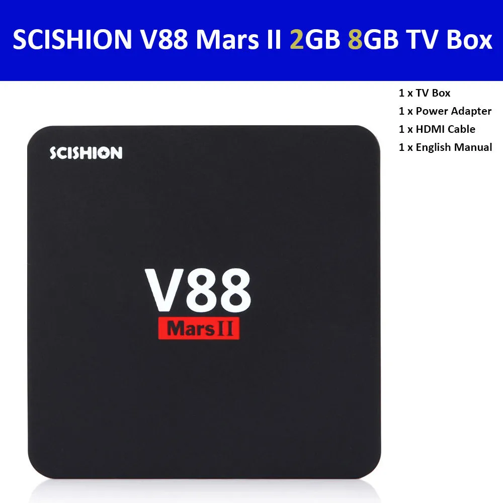 Android 6.0 Smart TV Box 2GB 8GB 32Bit Wifi Set Top TV Support HDMI