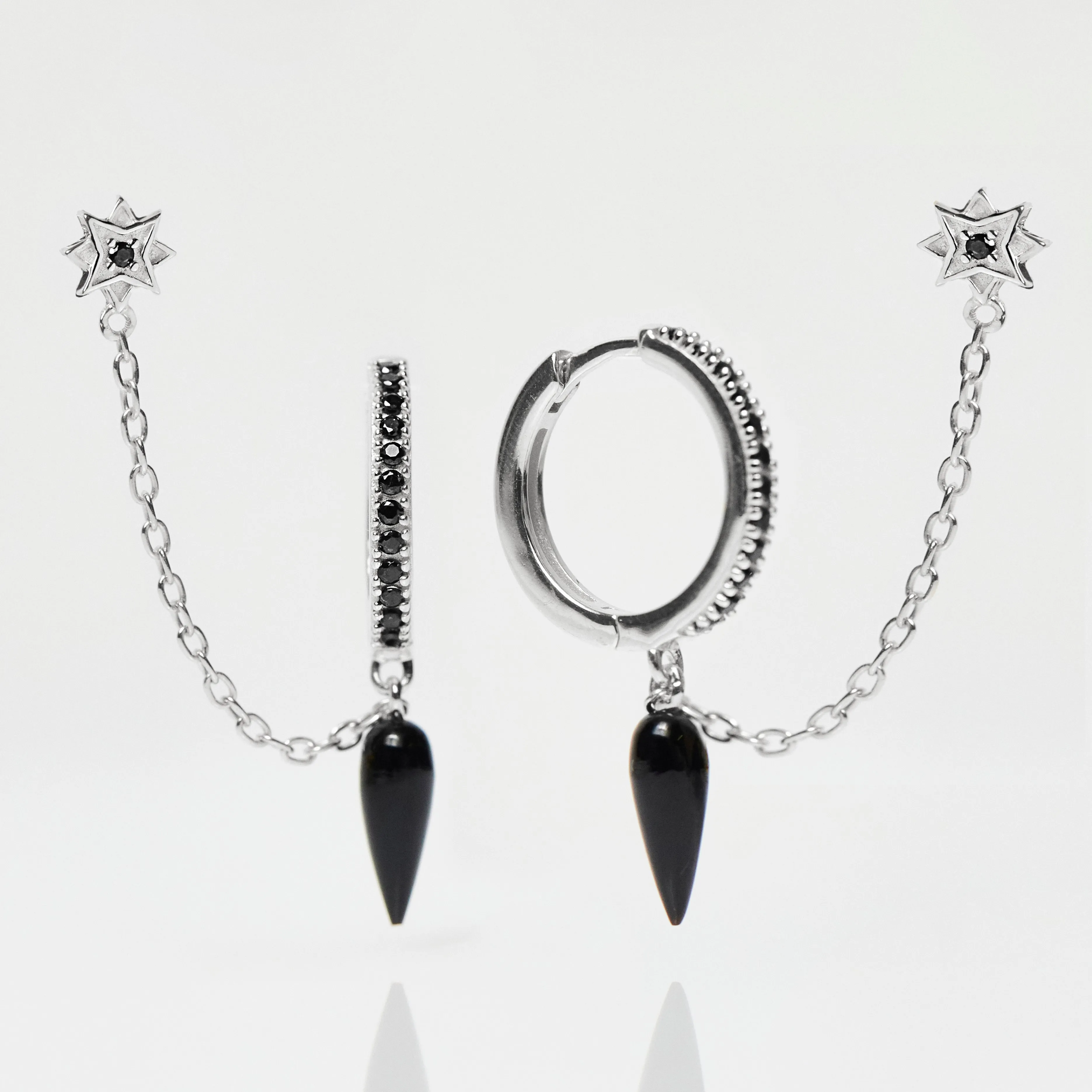 Anita Rani Shakti Black Onyx Enchanted Chain Earring