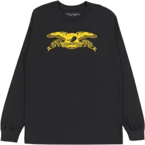 ANTIHERO Basic Eagle Long Sleeve T-Shirt Black/Gold