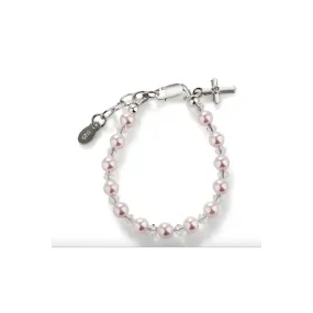 Bella Bracelet- Pnk/Prl Cross