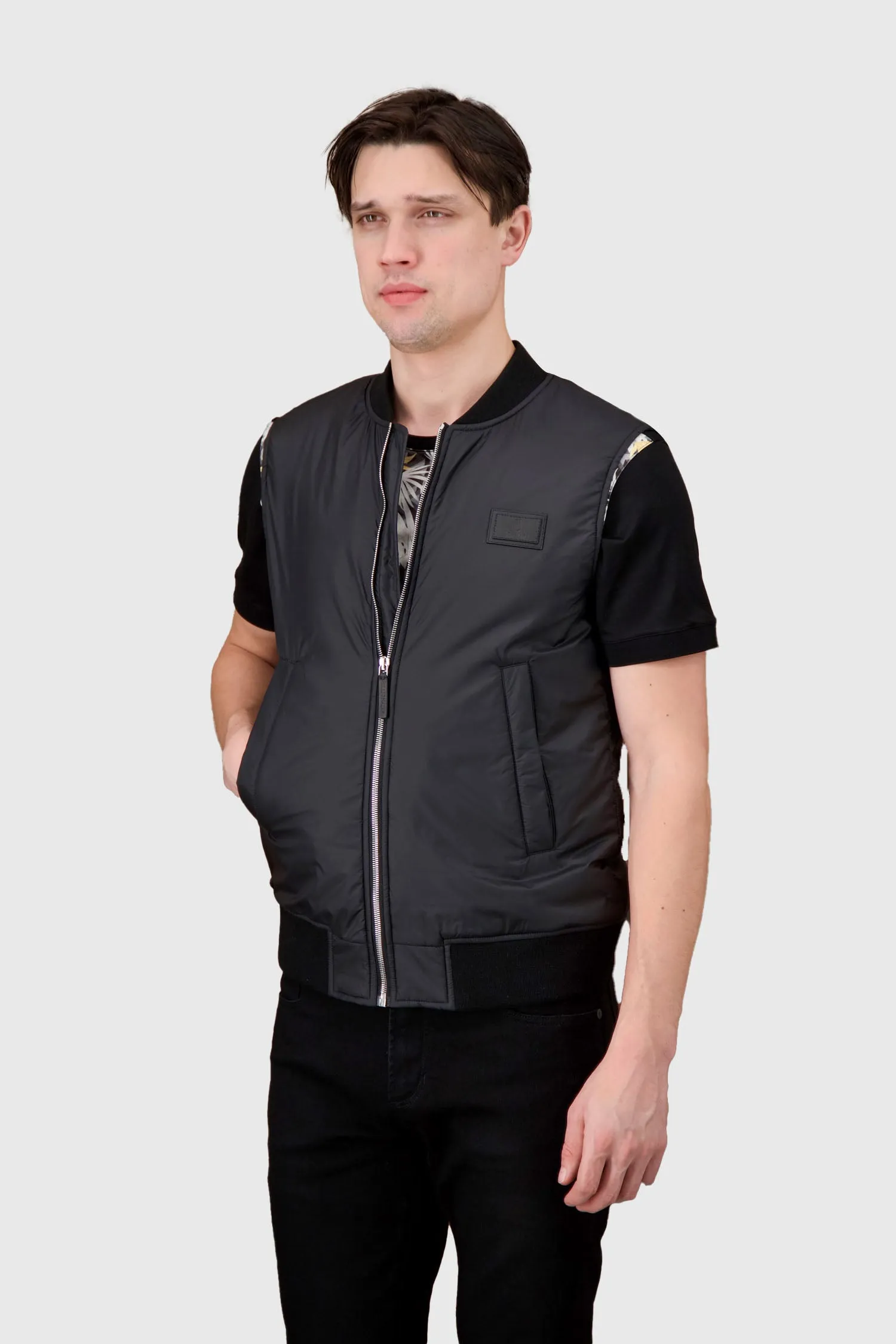 Billionaire Black/Nickel Statement Short Vest