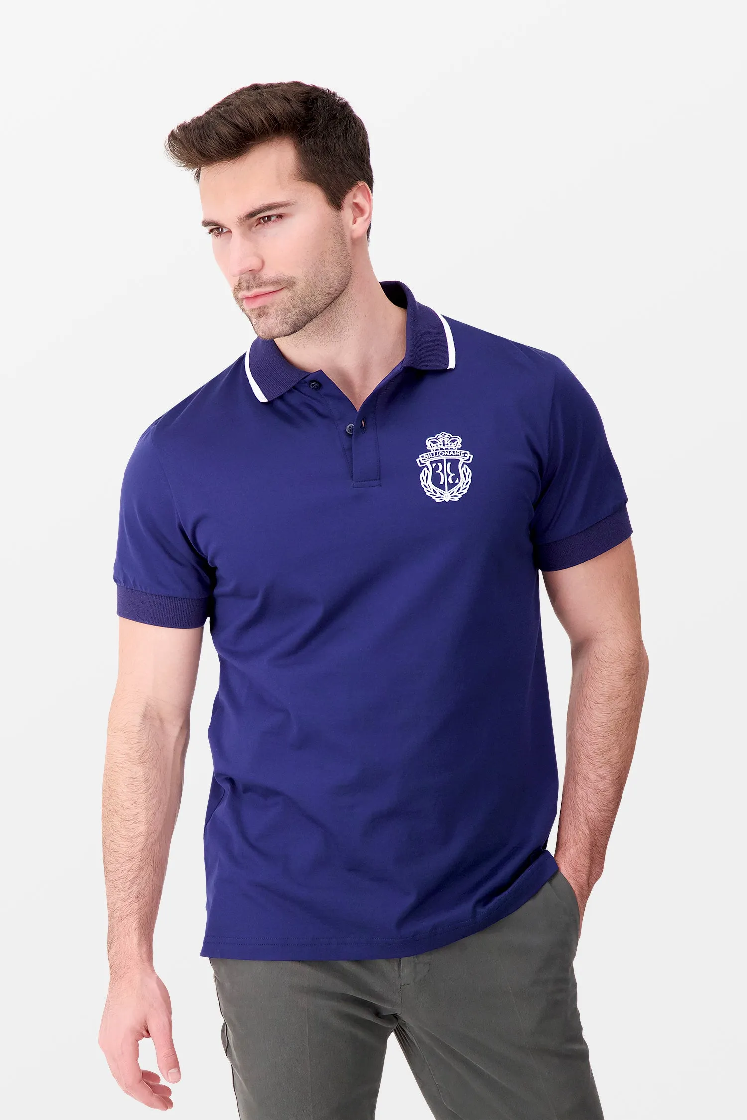 Billionaire Dark Blue SS Crest Polo