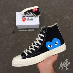 Blue Heart - Converse X CDG High Custom