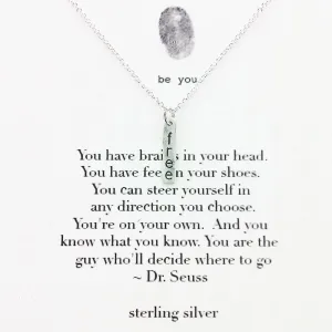 b.u. Dr. Seuss Freedom Quote Necklace