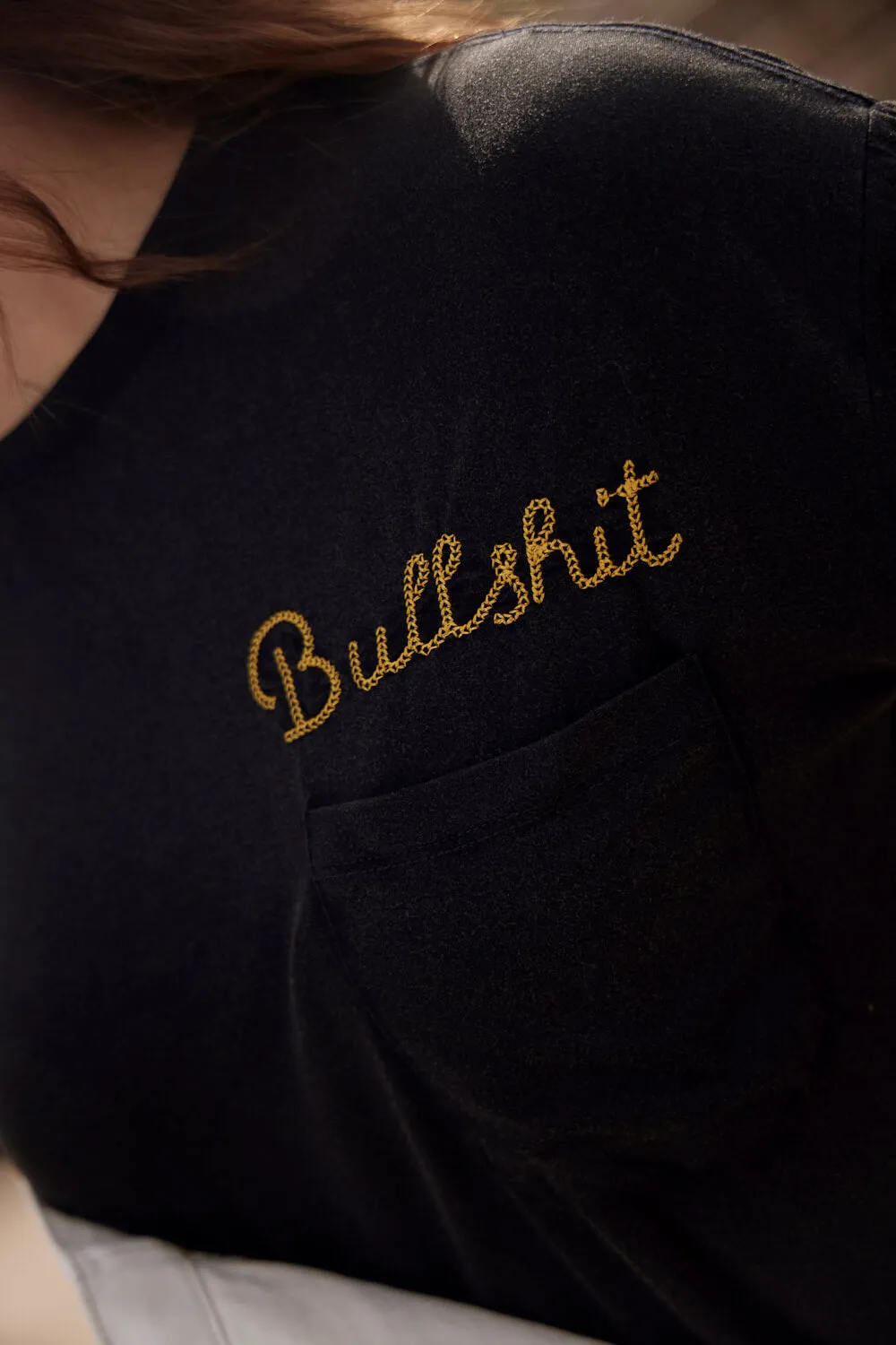 Bull$h*t Chainstitch Pocket Tee