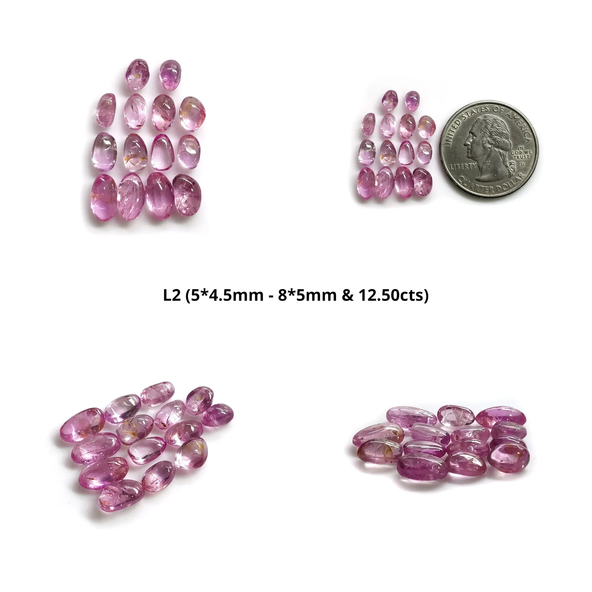 Burmese Ruby Gemstone Cabochon : Natural Untreated Unheated Ruby Uneven Shape Tumble Lots