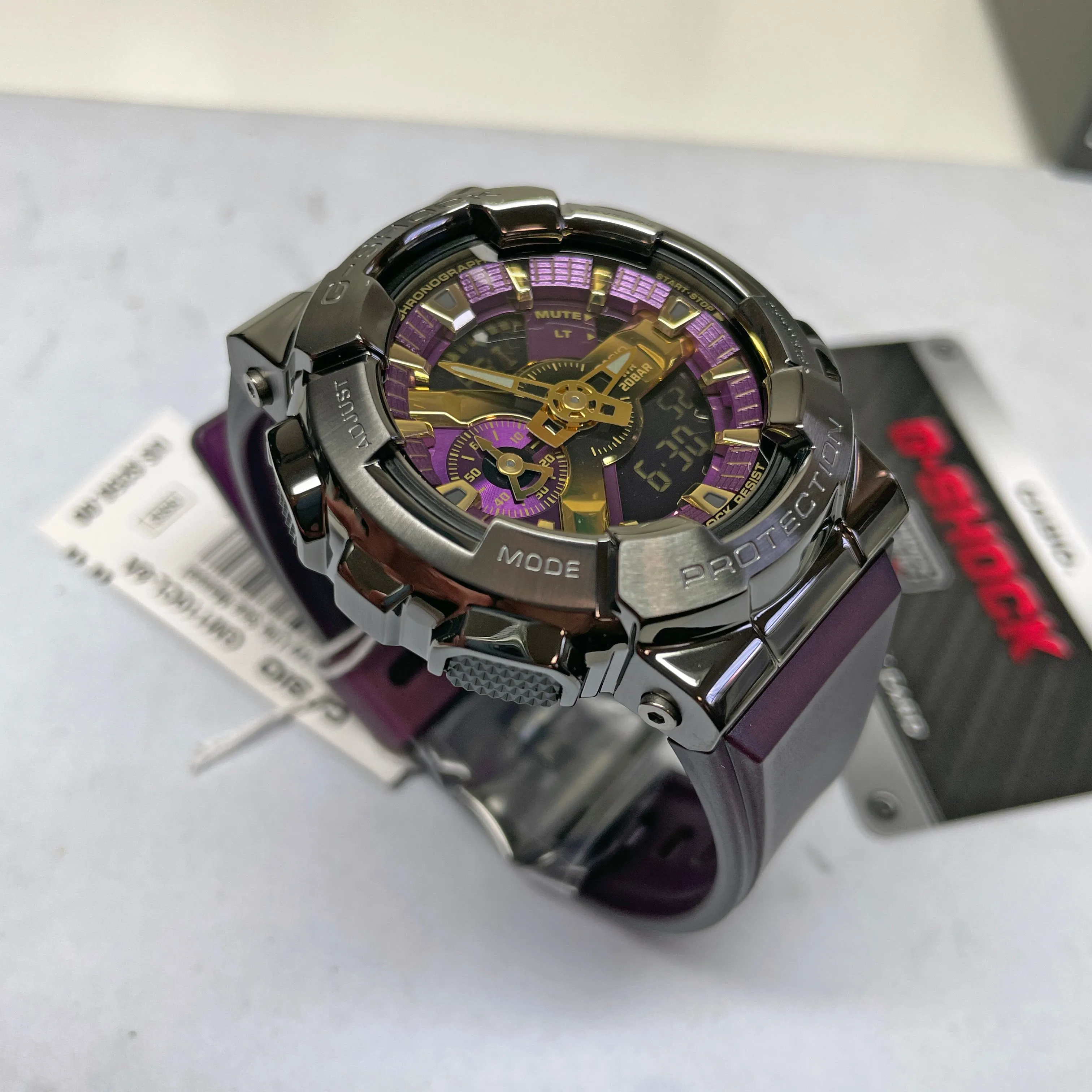 Casio G-Shock GM110CL-6A Classy Off-Road Purple Rainbow Metal Watch