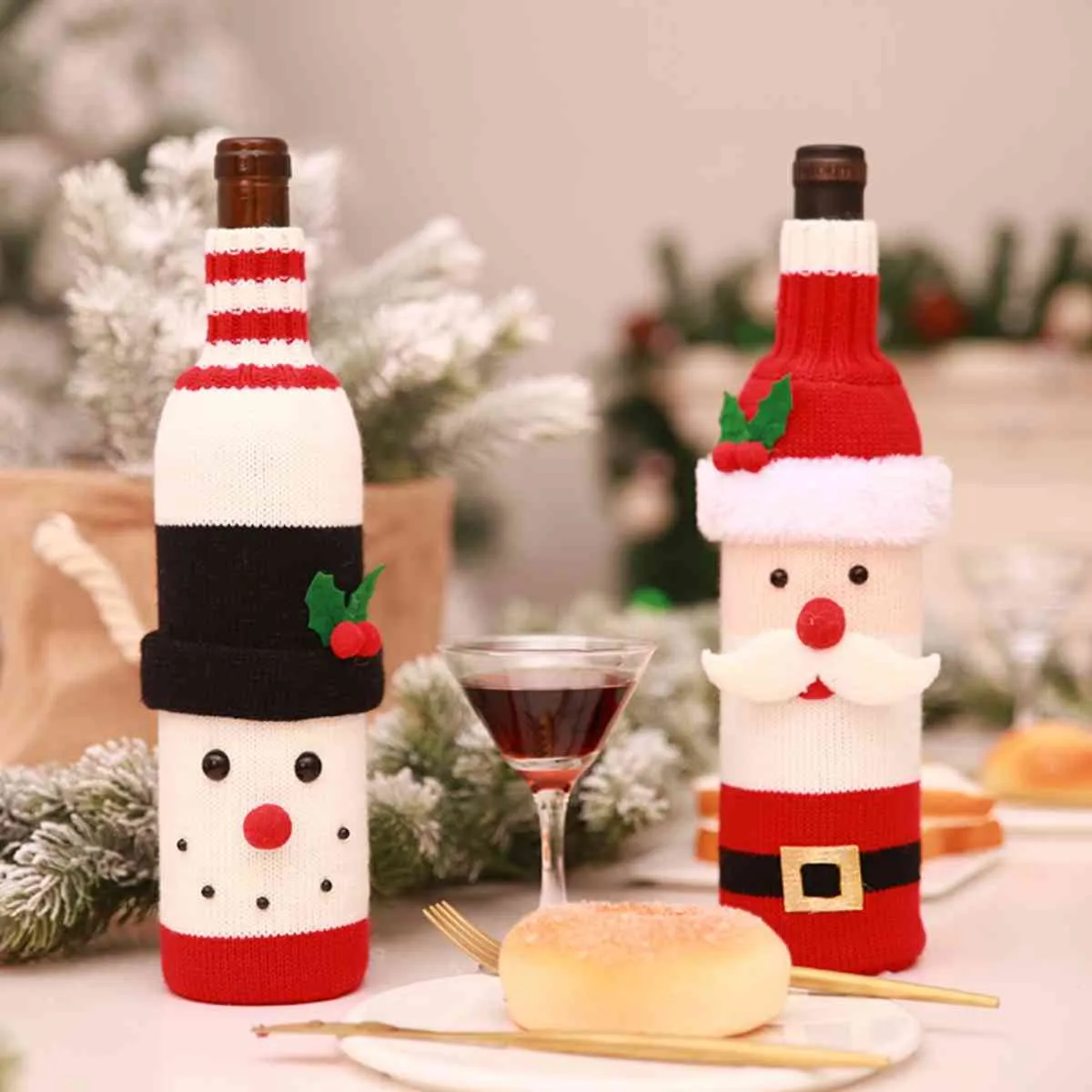 Christmas Wine Bottle Cover