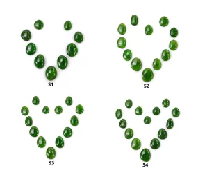 CHROME DIOPSIDE Gemstone Cabochon : Natural Green Diopside Uneven Shape Cabochon 9pcs 12pcs 13pcs 14pcs Lots