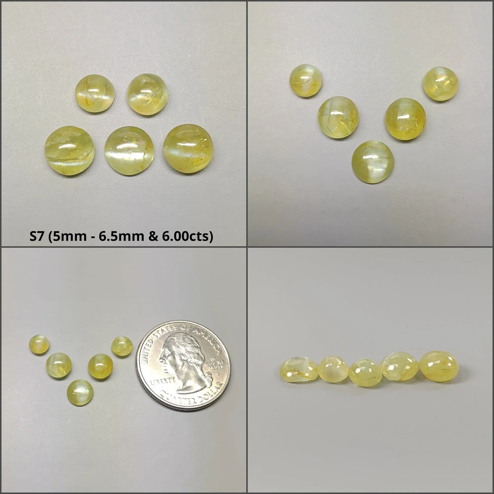 CHRYSOBERYL CAT'S EYE Gemstone Cabochon : Natural Untreated Unheated Cat's Eye Oval & Round Shape Lots