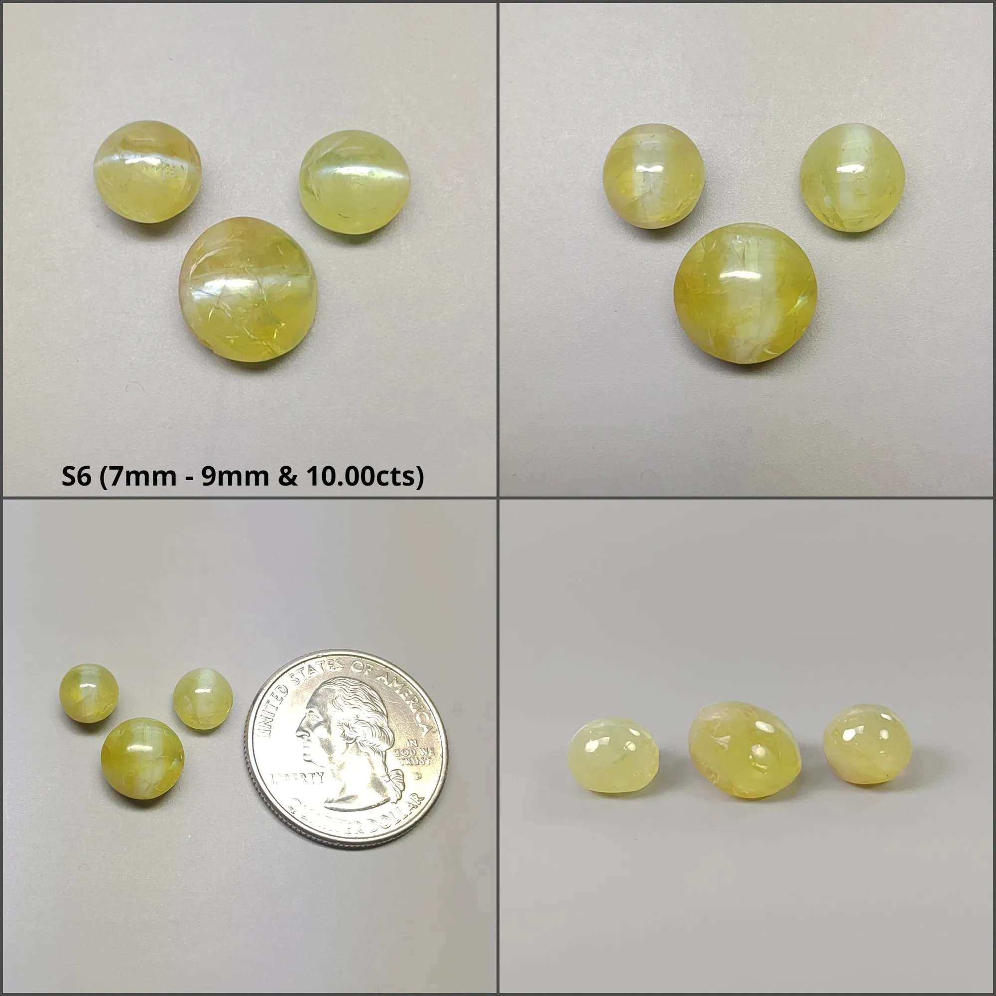 CHRYSOBERYL CAT'S EYE Gemstone Cabochon : Natural Untreated Unheated Cat's Eye Oval & Round Shape Lots