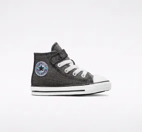 Converse Chuck Taylor All Star Easy-On Glitter 772877C black white girls' sneakers shoe