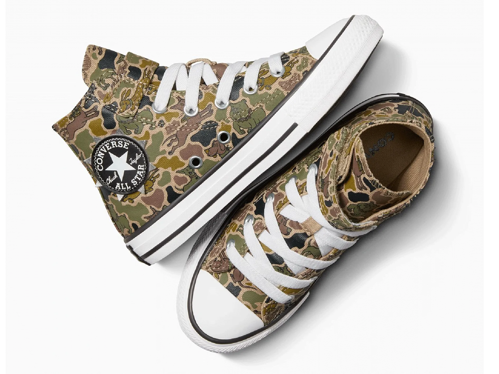 Converse Chuck Taylor All Star Youth Camo High Top Sneakers - A04757C