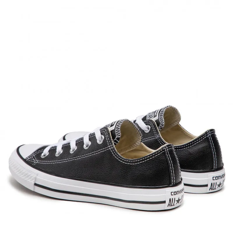 Converse Chuck Taylor Pelle Bassa Nera Bianca