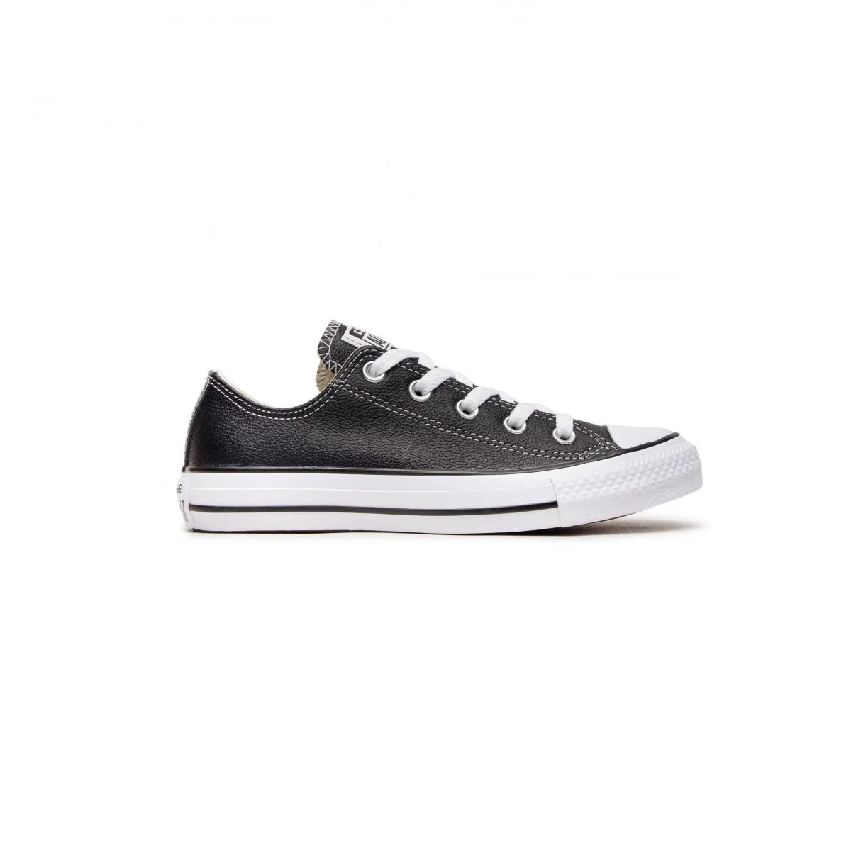 Converse Chuck Taylor Pelle Bassa Nera Bianca