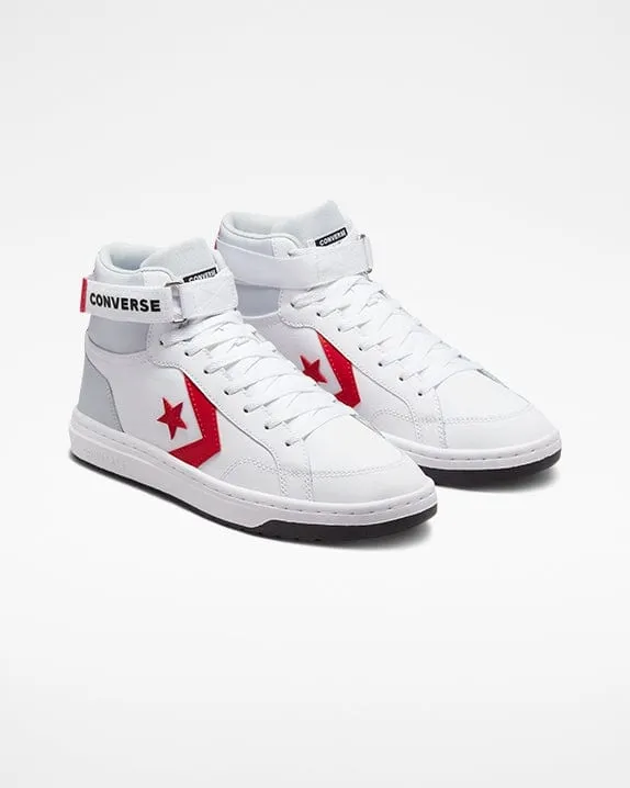 CONVERSE MEN'S PRO BLAZE MID V2 WHITE/RED SHOES