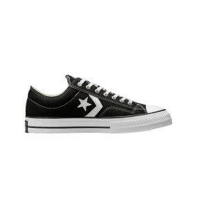 CONVERSE STAR PLAYER 76 LTHR LOW BLK - BLACK/VINTAGE WHITE/SILVER