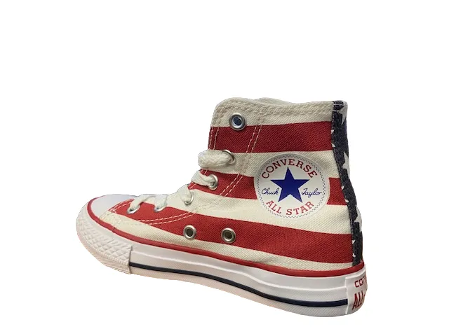 Converse Youth All Star HI 3J254 stars & bars high sneakers with flag