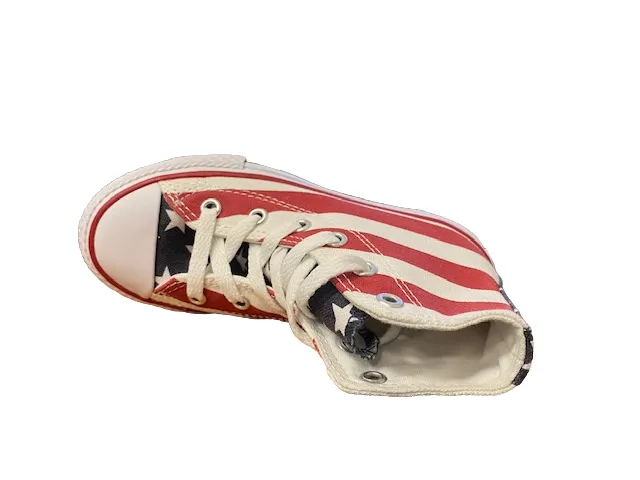 Converse Youth All Star HI 3J254 stars & bars high sneakers with flag