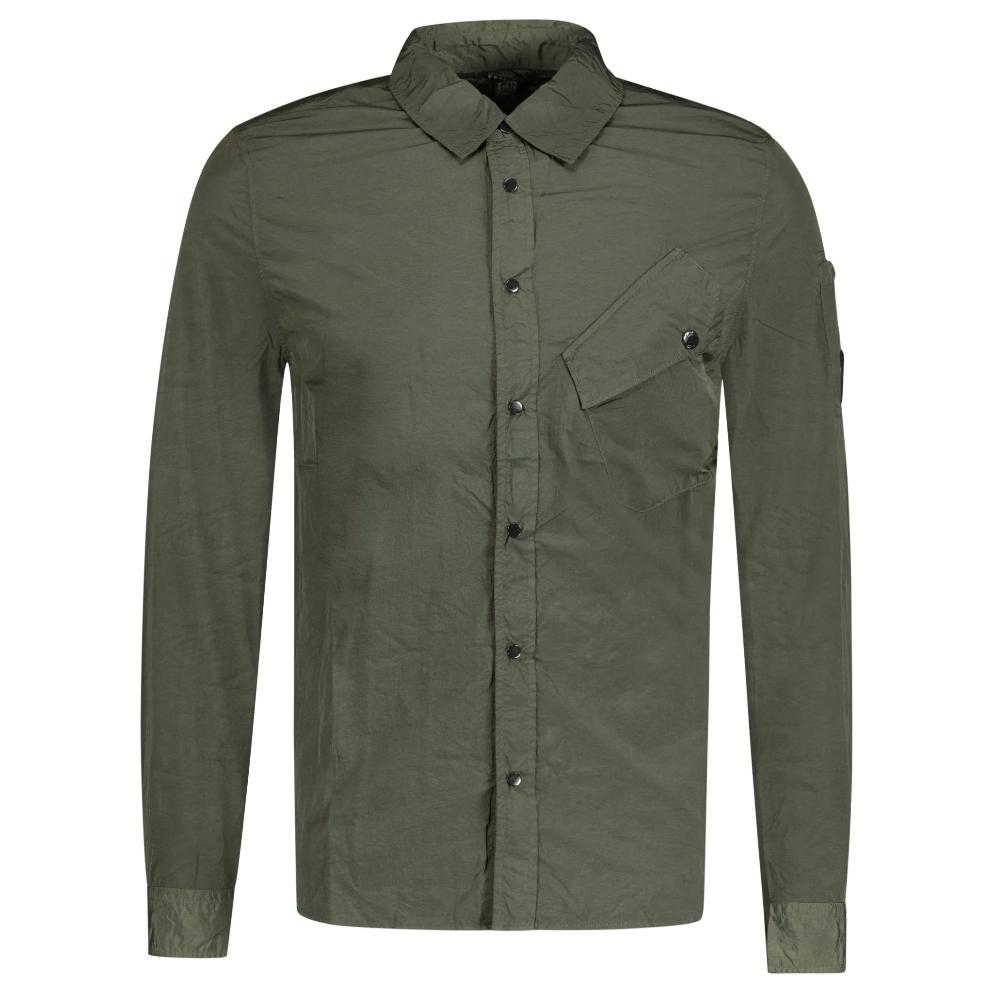 CP COMPANY Lens Chrome Overshirt Jacket Khaki