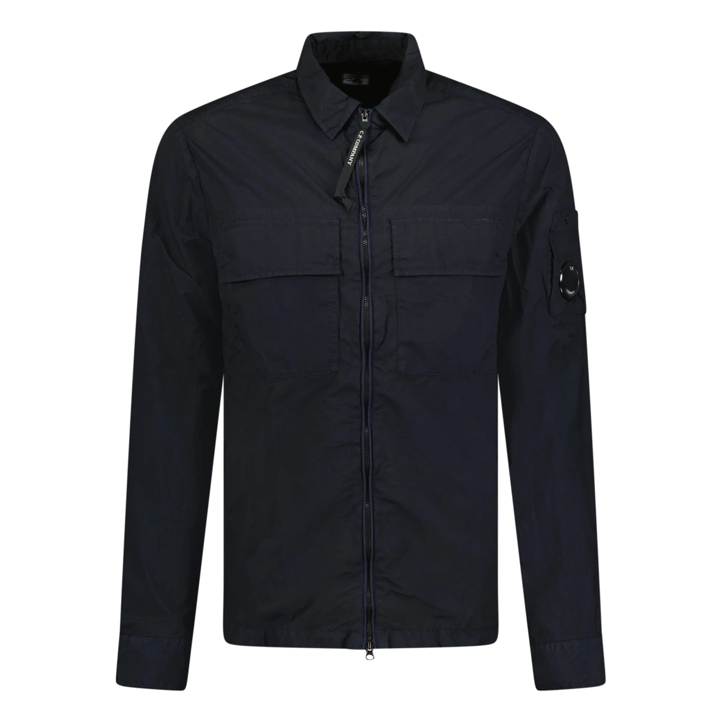 Sure! Heres an optimized title for the e-commerce product:

CP Company Mens Taylon L Lens Zip-Up Overshirt in Navy Blue