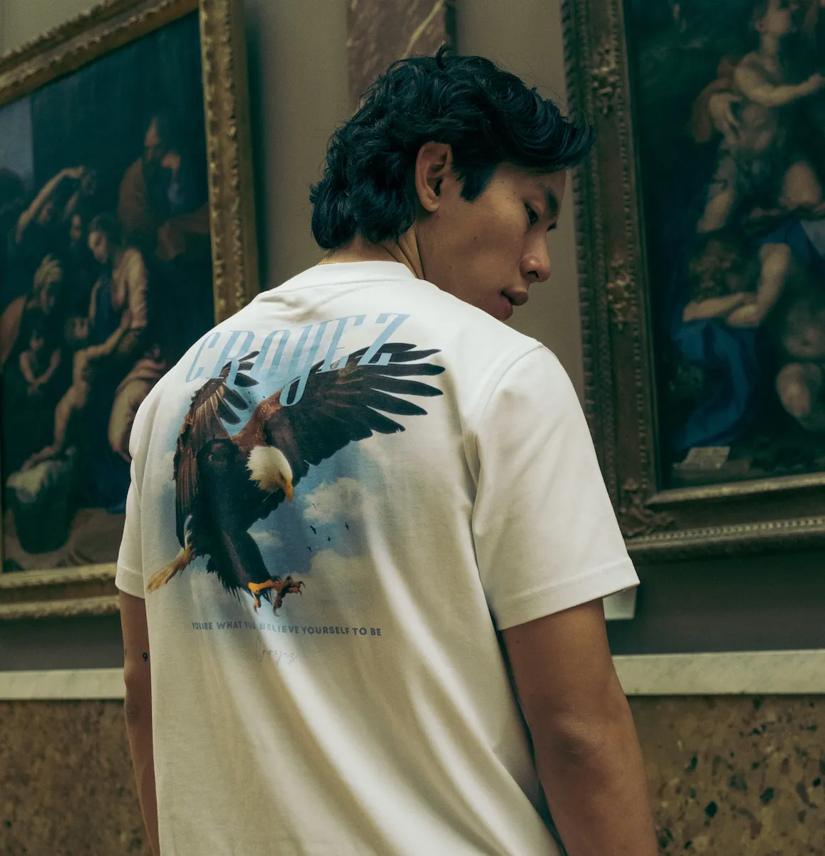 CROYEZ EAGLE T-SHIRT V2 - WHITE/ LIGHT BLUE