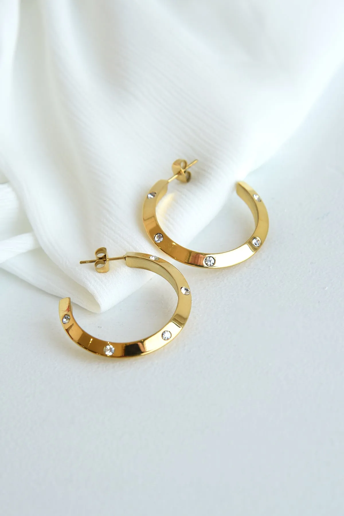 DIAMONDS ARE FOREVER HOOP EARRINGS