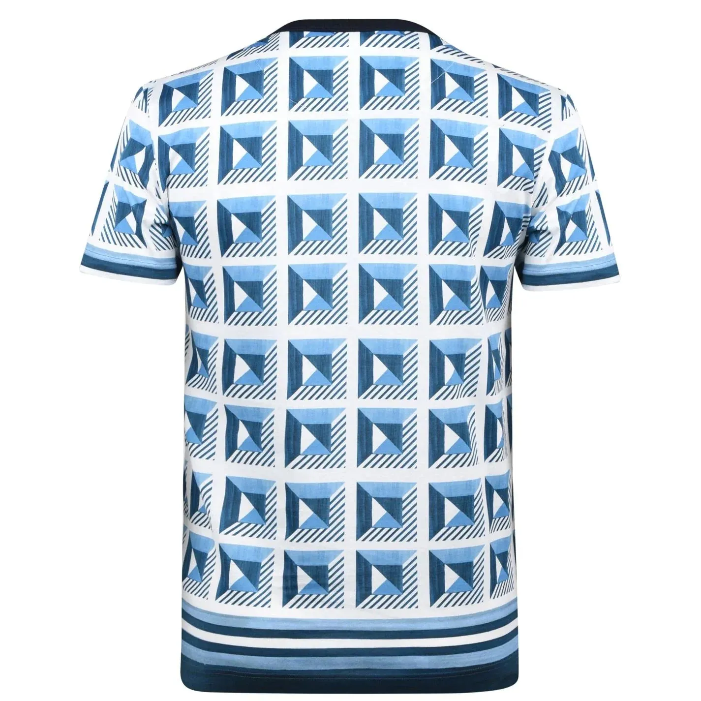 DOLCE & GABANNA Geometric Print T-Shirt Blue