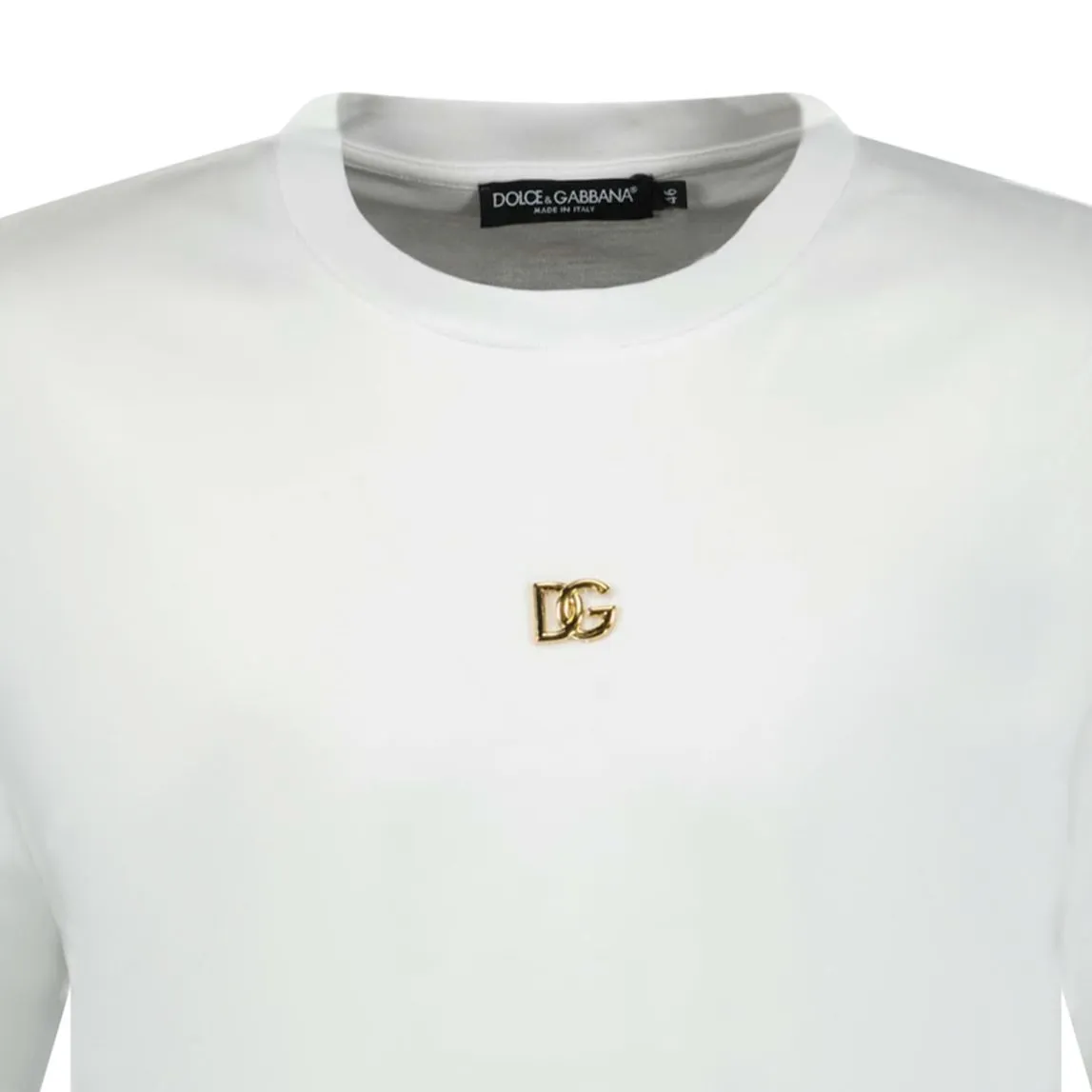 DOLCE & GABANNA Metal Logo T-Shirt White