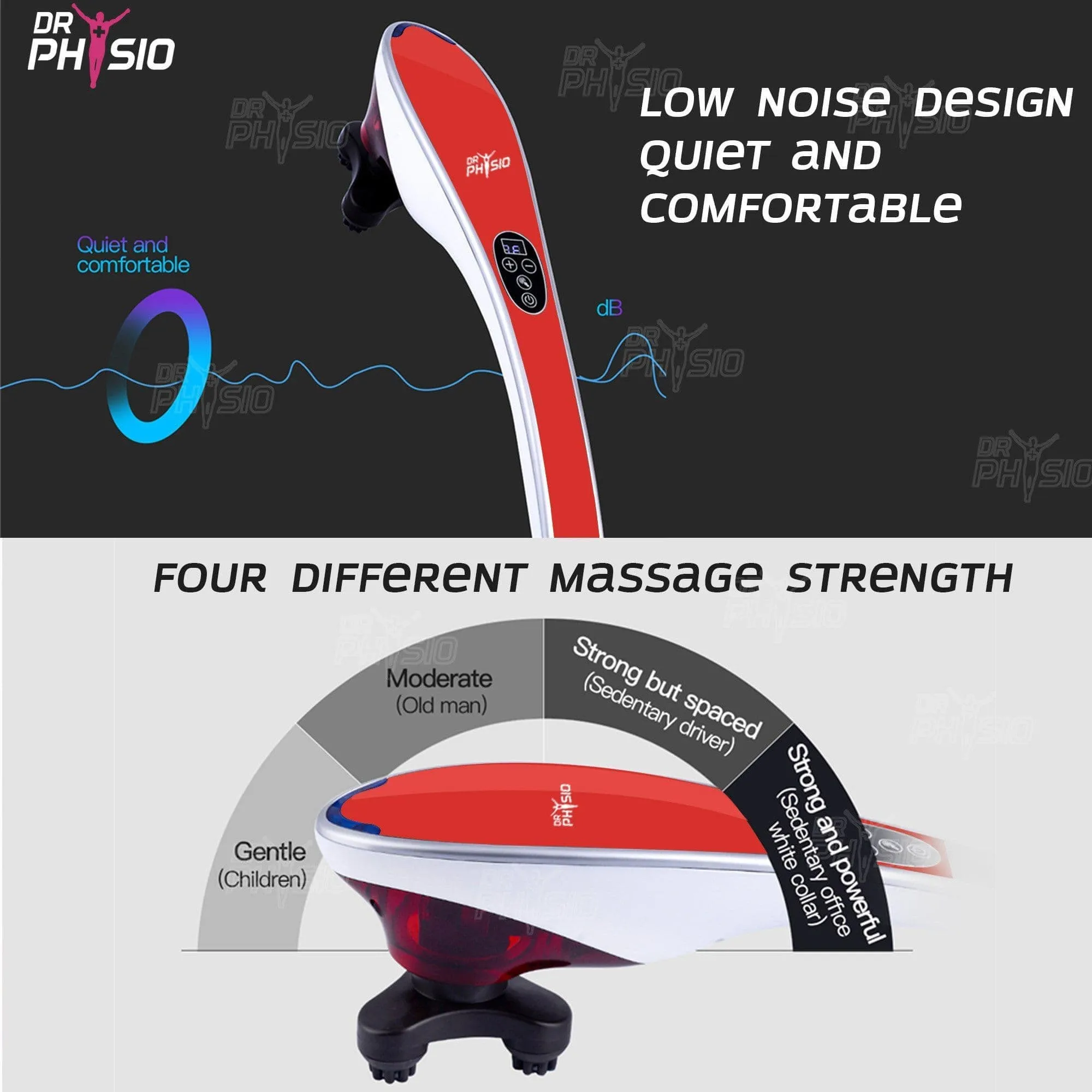 Dr Physio USA Hammer Pro Body Massager Machine (Red) 1005