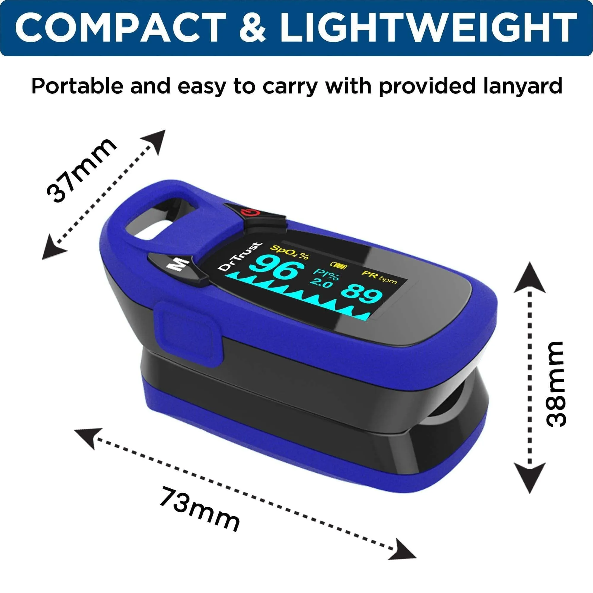 Dr Trust USA Pulse Oximeter 214 (Blue)