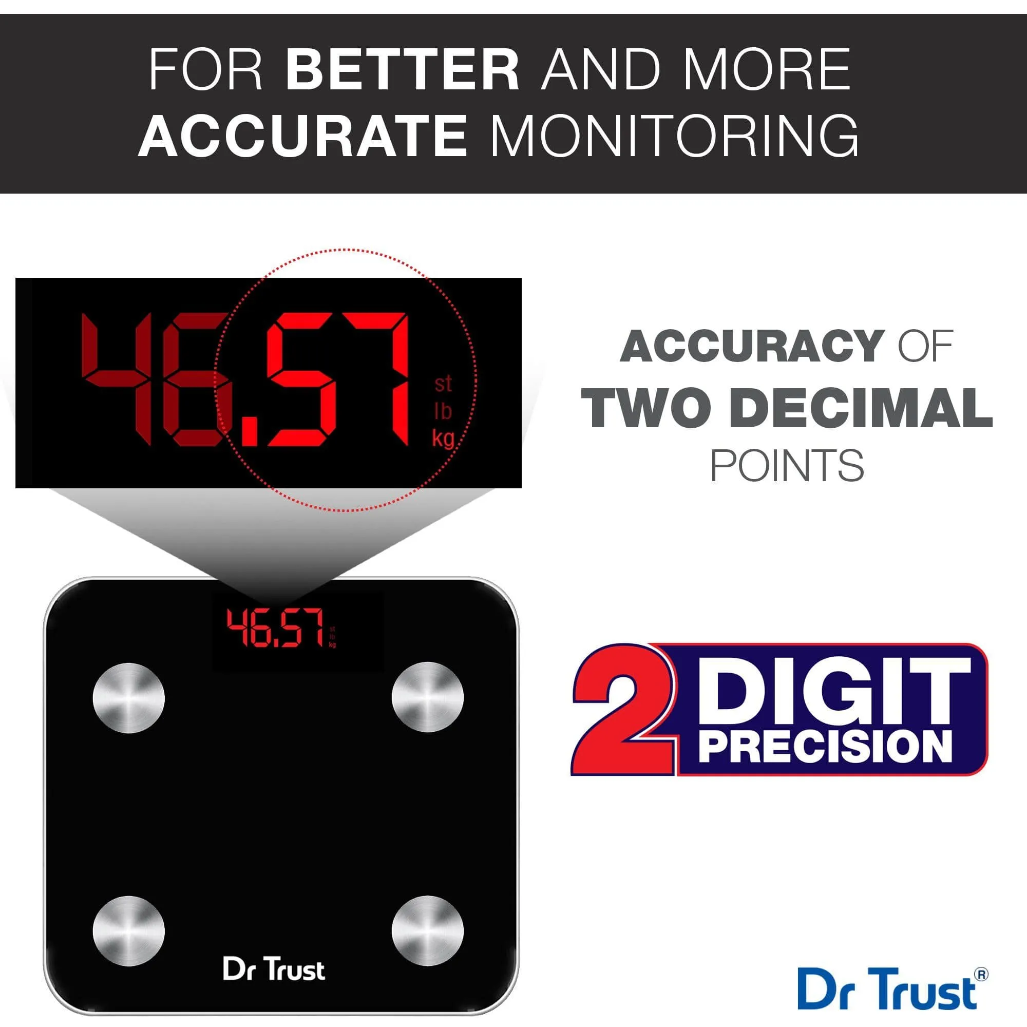 Dr Trust USA Smart Body Composition Analyzer Fat Scale