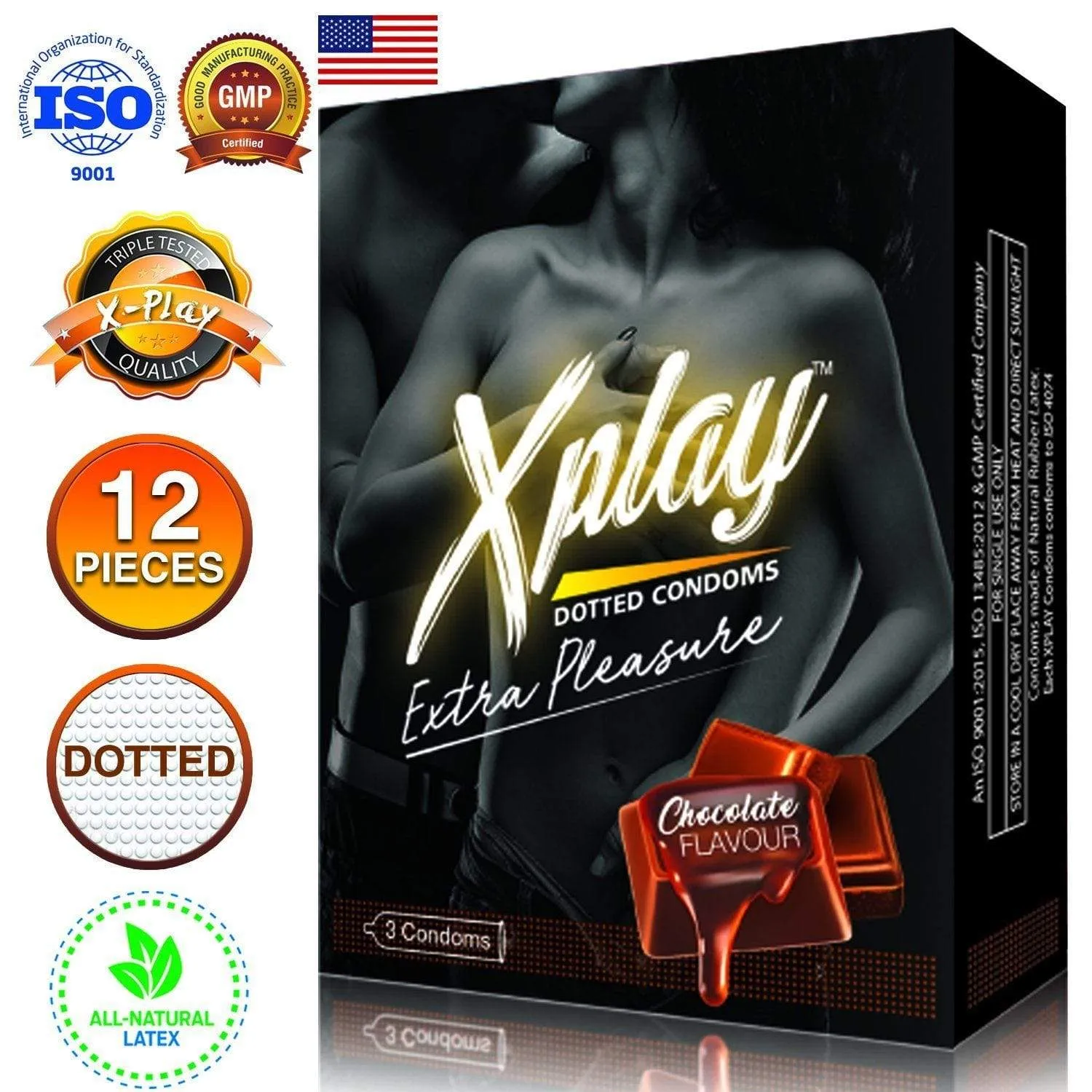 Dr Trust USA Xplay Dotted Condoms (Chocolate)