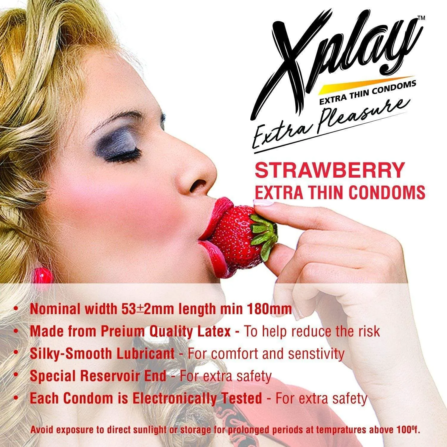 Dr Trust USA Xplay Extra thin Condoms (Strawberry)