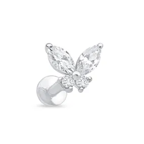 Fluttering Gemstone Butterfly Earring