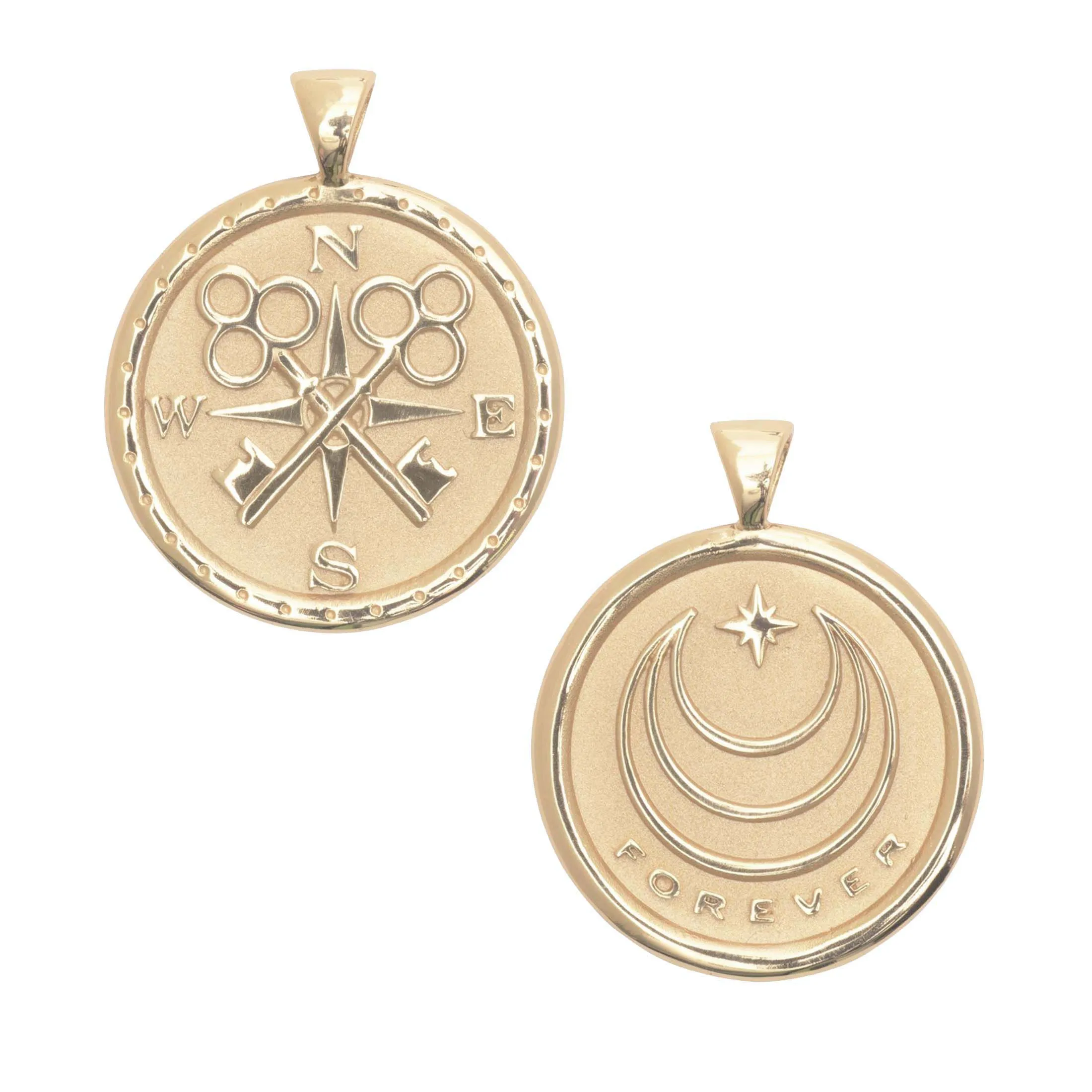 FOREVER JW Original Pendant Coin in Solid Gold