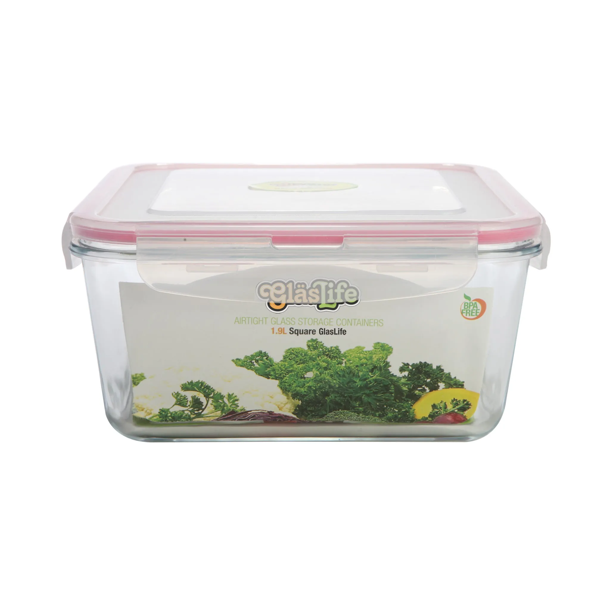 GlasLife Airtight Square Glass Storage Container