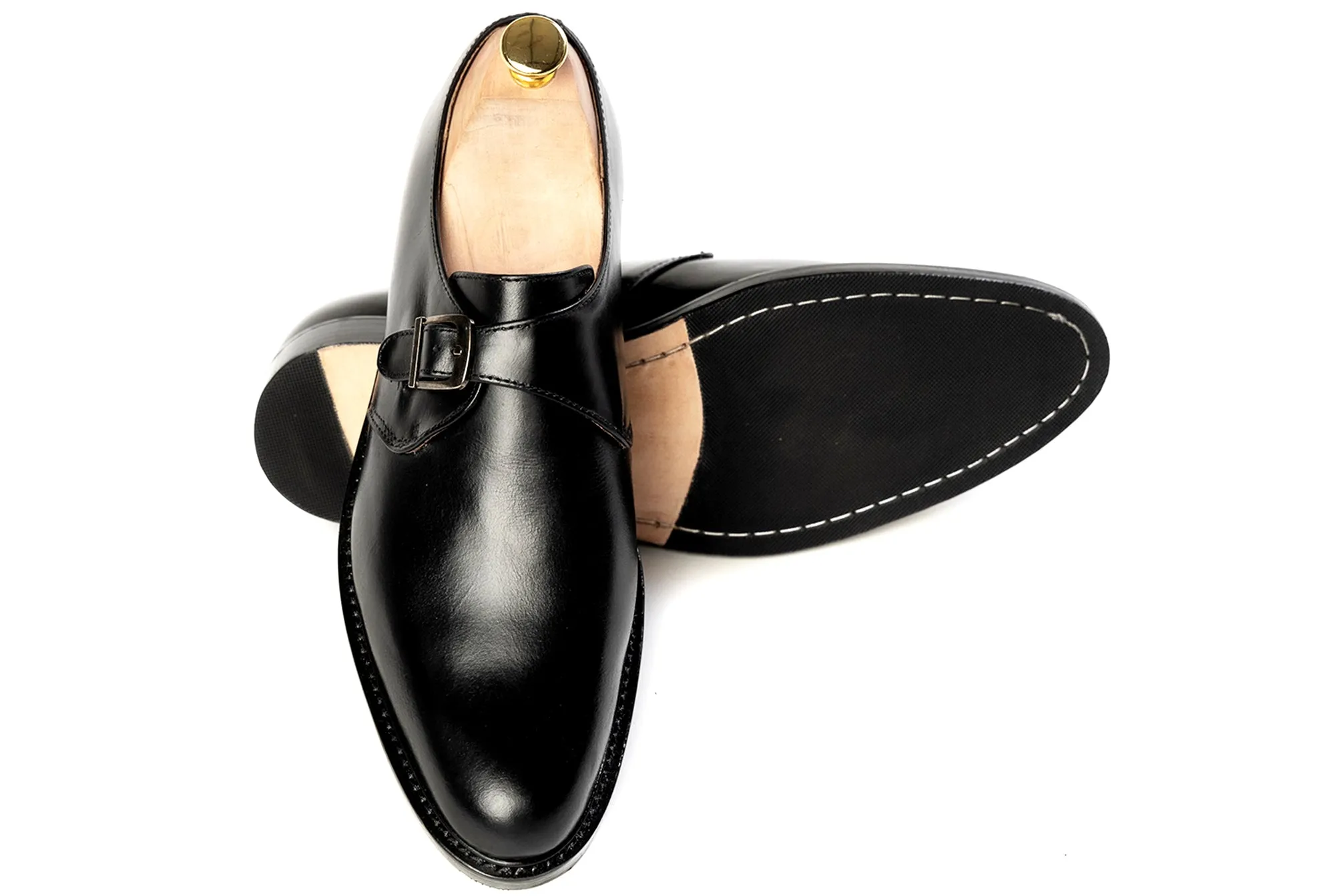 Grand Single Monkstrap - Black Noir