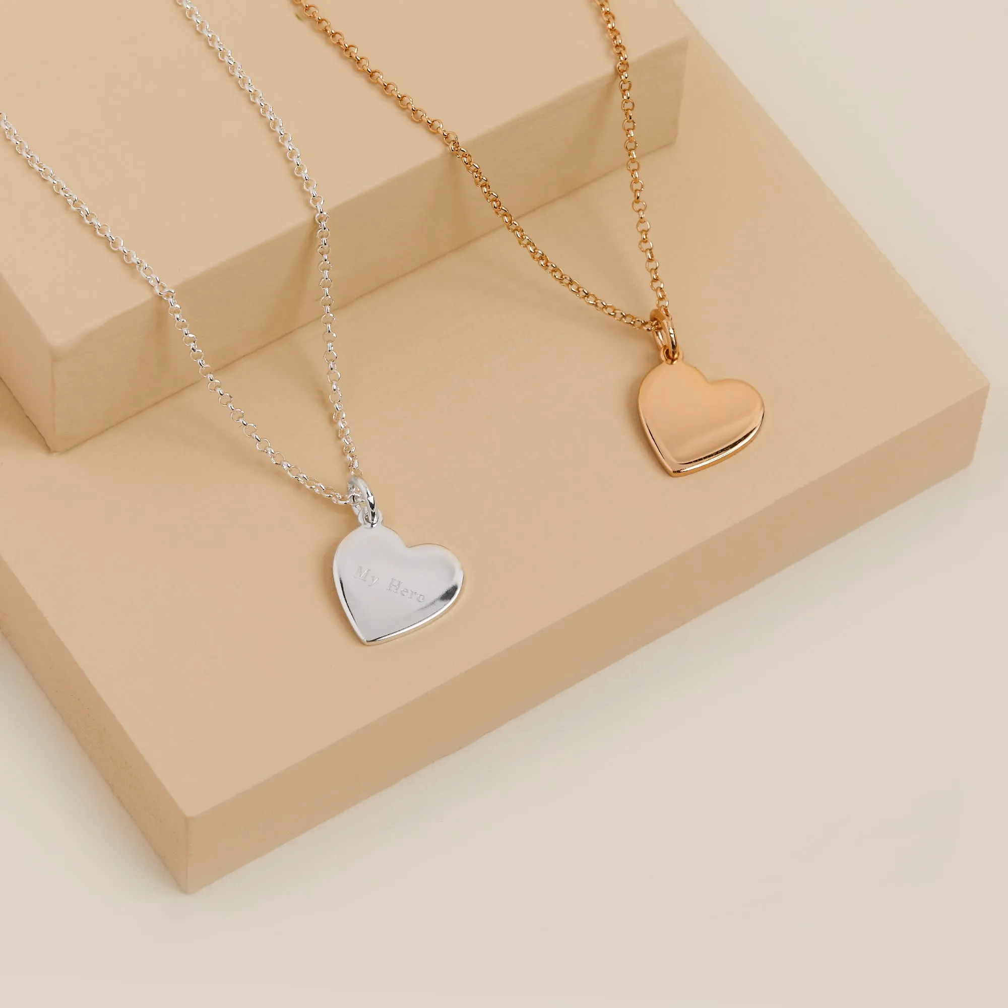 Heart Charm Necklace, 21''