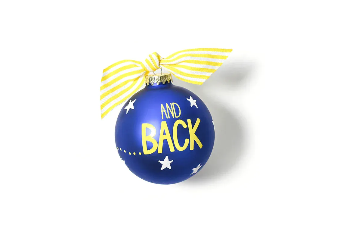 I Love You To The Moon And Back Glass Ornament