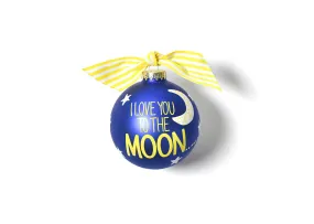 I Love You To The Moon And Back Glass Ornament