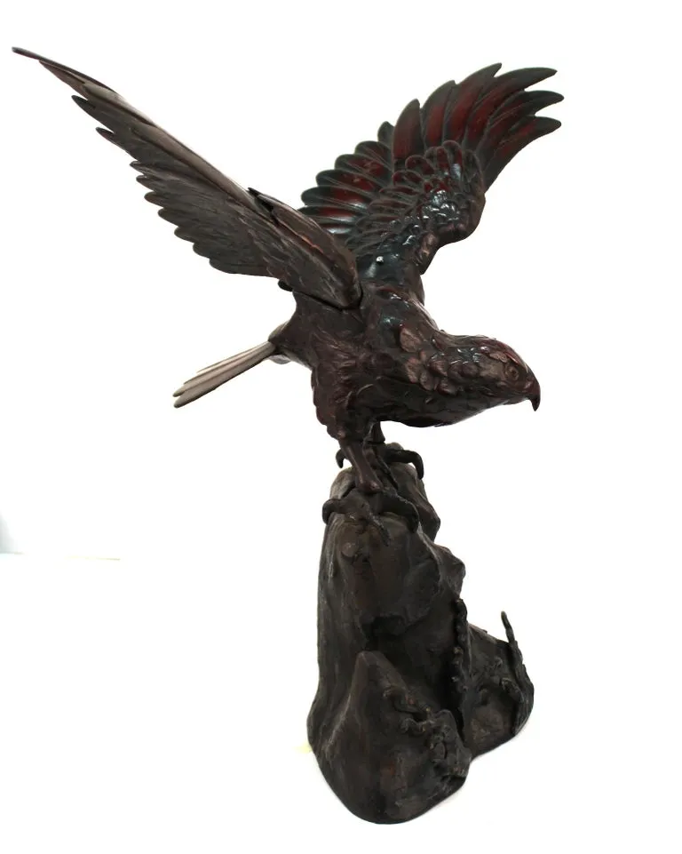 Japanese Taisho Bronze Eagle