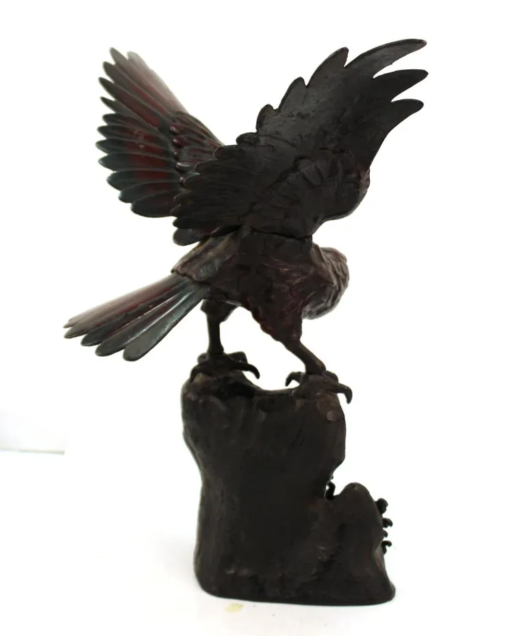 Japanese Taisho Bronze Eagle