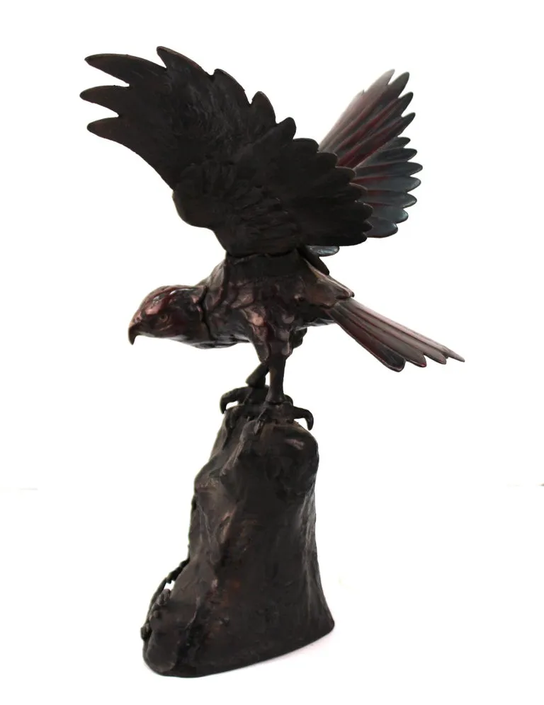 Japanese Taisho Bronze Eagle