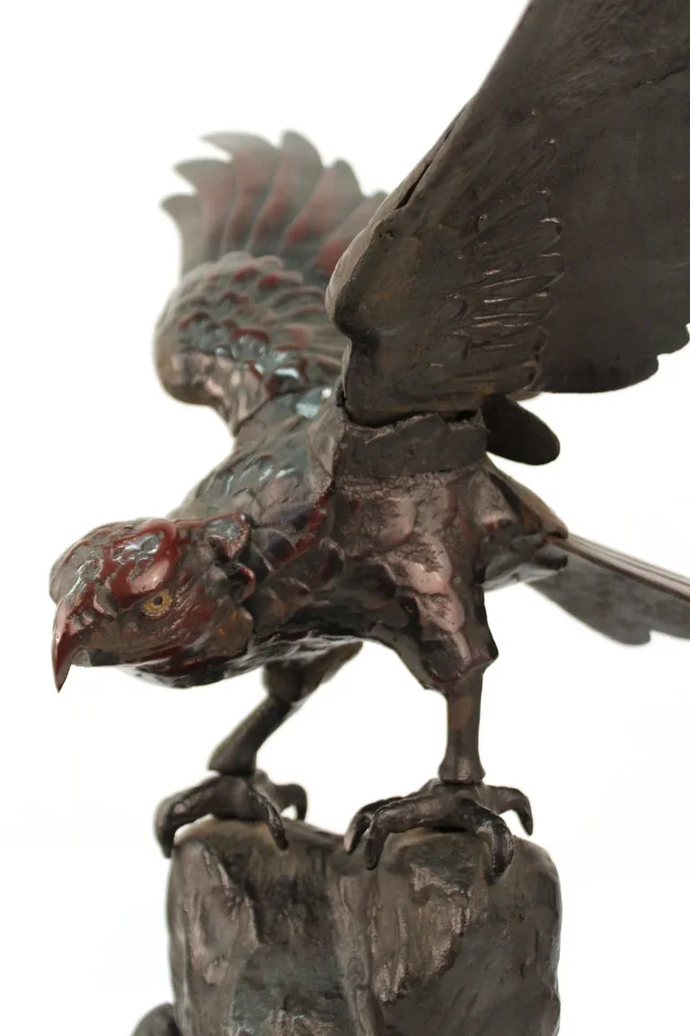 Japanese Taisho Bronze Eagle